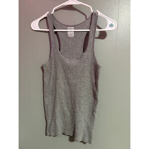 Zara Trafaluc Gray Ribbed Racerback Tank - M